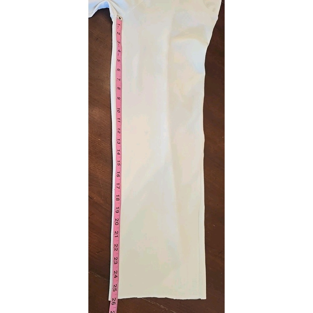 Monteau Los Angeles Sleeveles Jumpsuit Women SZ S White Pockets Zip Work 2 Play - Picture 9 of 12